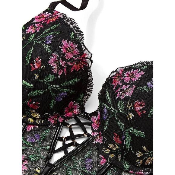Victoria's Secret Very Sexy Push Up Embroidered Corset Top 36C - Picture 4 of 7